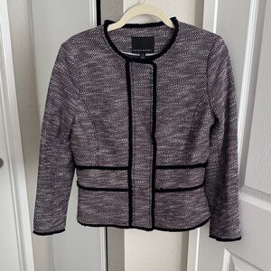 BRAND NEW Banana Republic Pink-Blend Tweed Jacket with Black Trim

NO TAGS